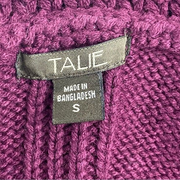 Talie Women's Purple Romantic Hip Length Casual Knit Cardigan Sweater Small/C34 - Picture 7 of 9